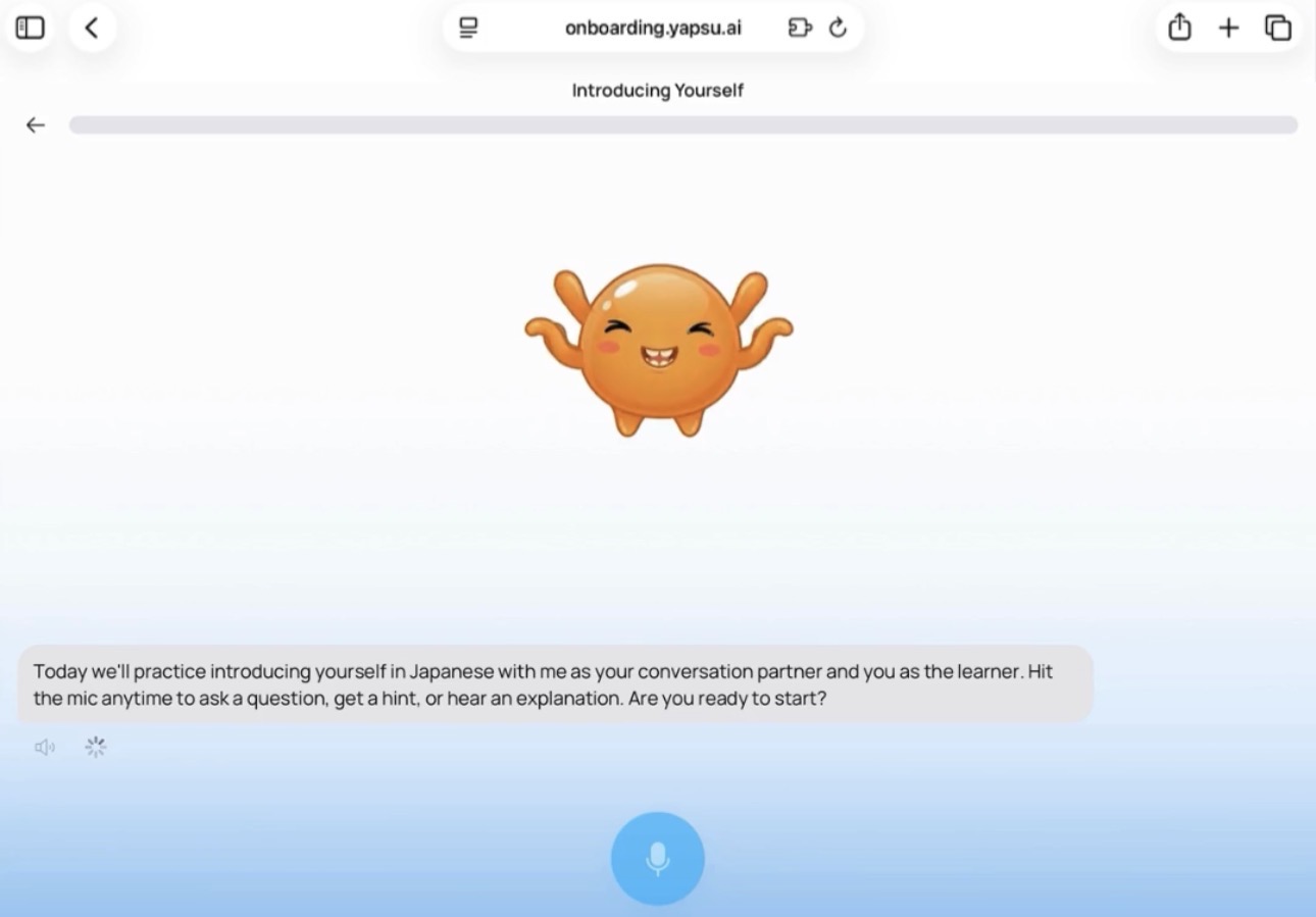 Yapsu AI conversation practice interface