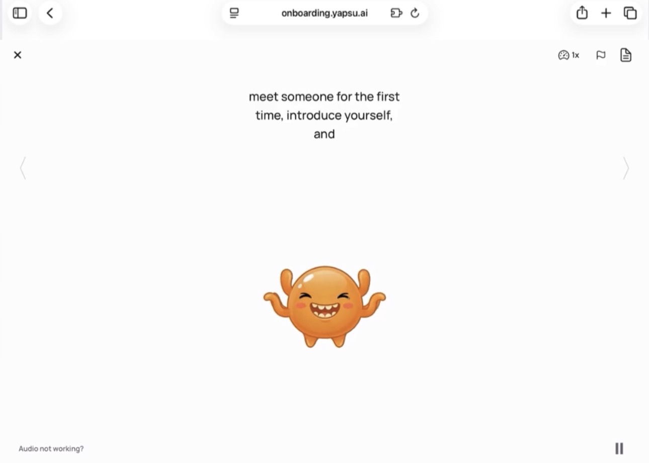 Yapsu guided lesson interface